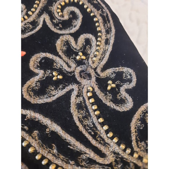 Vintage SOURE Bag, New York 1950's Velvet Embroidered and Beaded - Picture 8 of 13